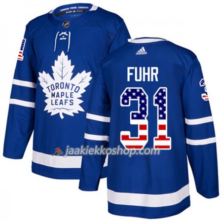 Miehille NHL Toronto Maple Leafs Pelipaita Frederik Andersen 31 Adidas 2017-2018 Sininen USA Flag Fashion Authentic